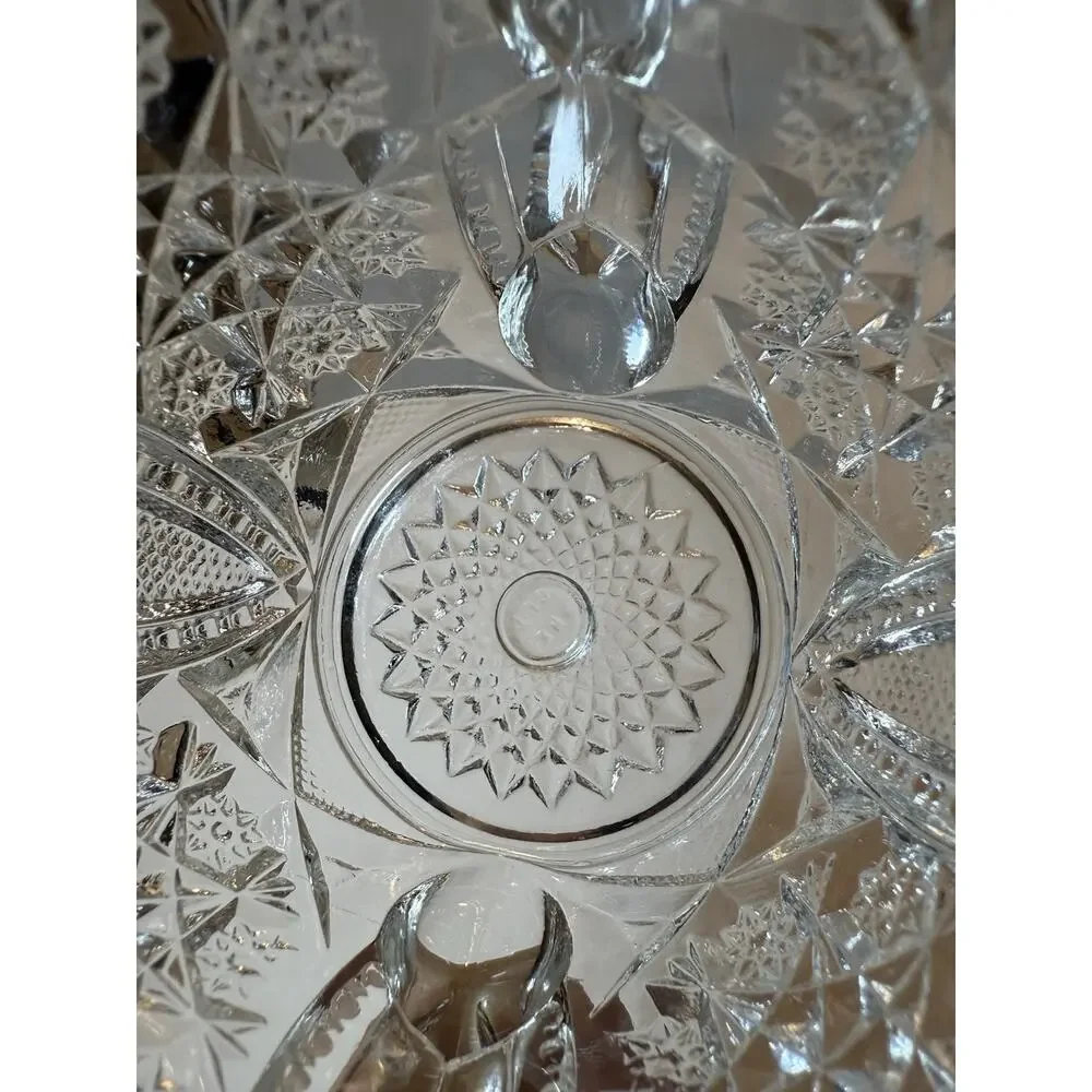 1930’s Pressed Glass, Star Design, MG6 by McKee 4” W x 3.5” H